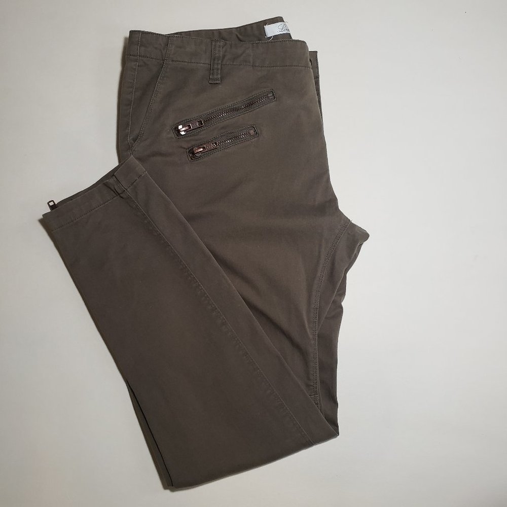 Lover + Friends Olive Ankle Zip Skinny Pants Sz L